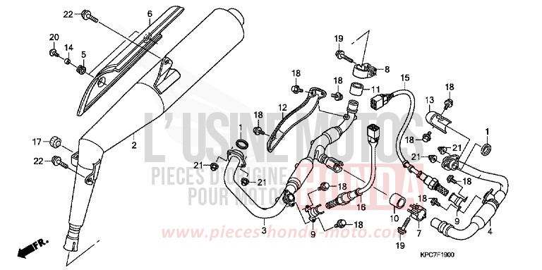 EXHAUST MUFFLER for Varadero 125 SHASTA WHITE (NH138) from 2009